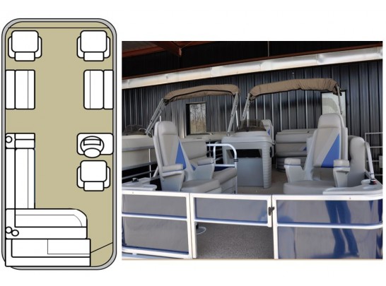 20' Challenger Fishing Pontoon Boat