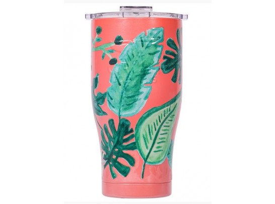 Orca 27oz Chaser - Coral/Clear Palms