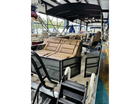 24' Prestige New Seat Line Rear Lounger Tritoon 