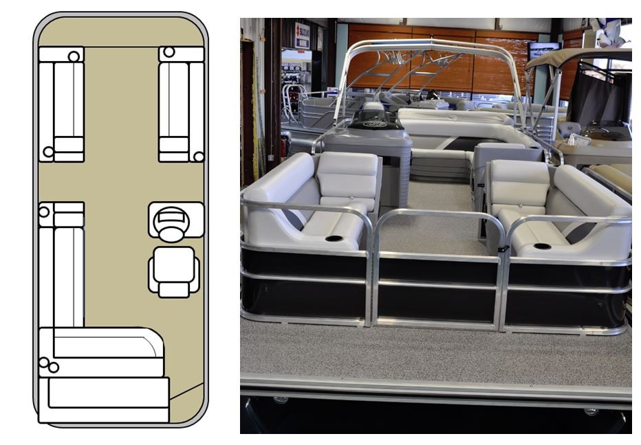 22' Challenger Model Leisure Pontoon Boat