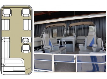 20' Challenger Fishing Pontoon Boat