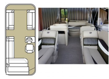 25'9" Prestige Model Leisure Pontoon Boat