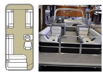 25'9" Challenger Model Leisure Pontoon Boat