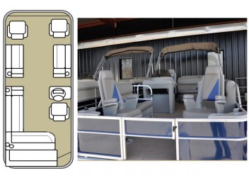 25'9" Challenger Fishing Pontoon Boat