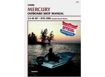 Mercury Outboard Shop Manual 3.5-40 HP 1972-1989 w/Elec. (Clymer B721)