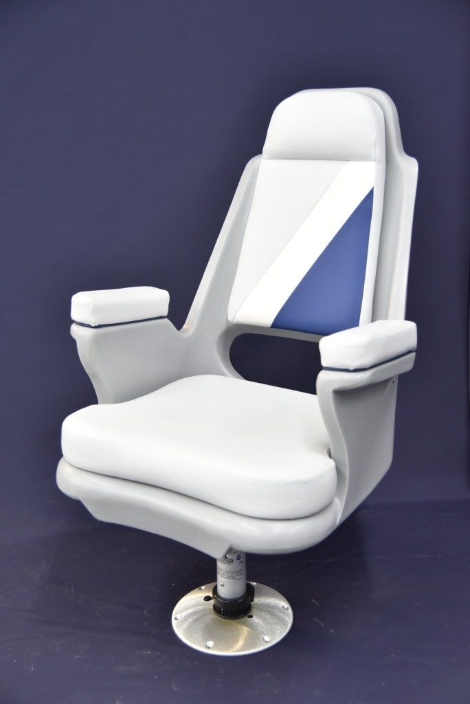 High Back Captains Chair with post & hardware Pontoon Boat Furniture